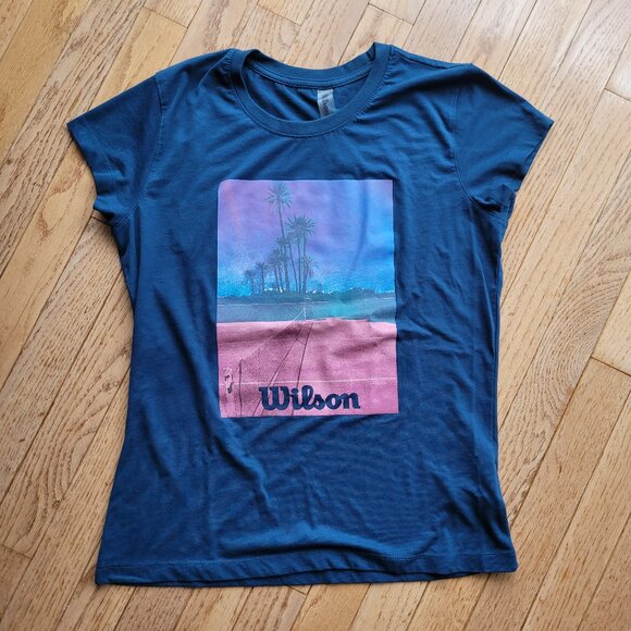 Wilson Scenic Tech Women's Tennis T-Shirt Majolica Blue S - Picture 2 of 9
